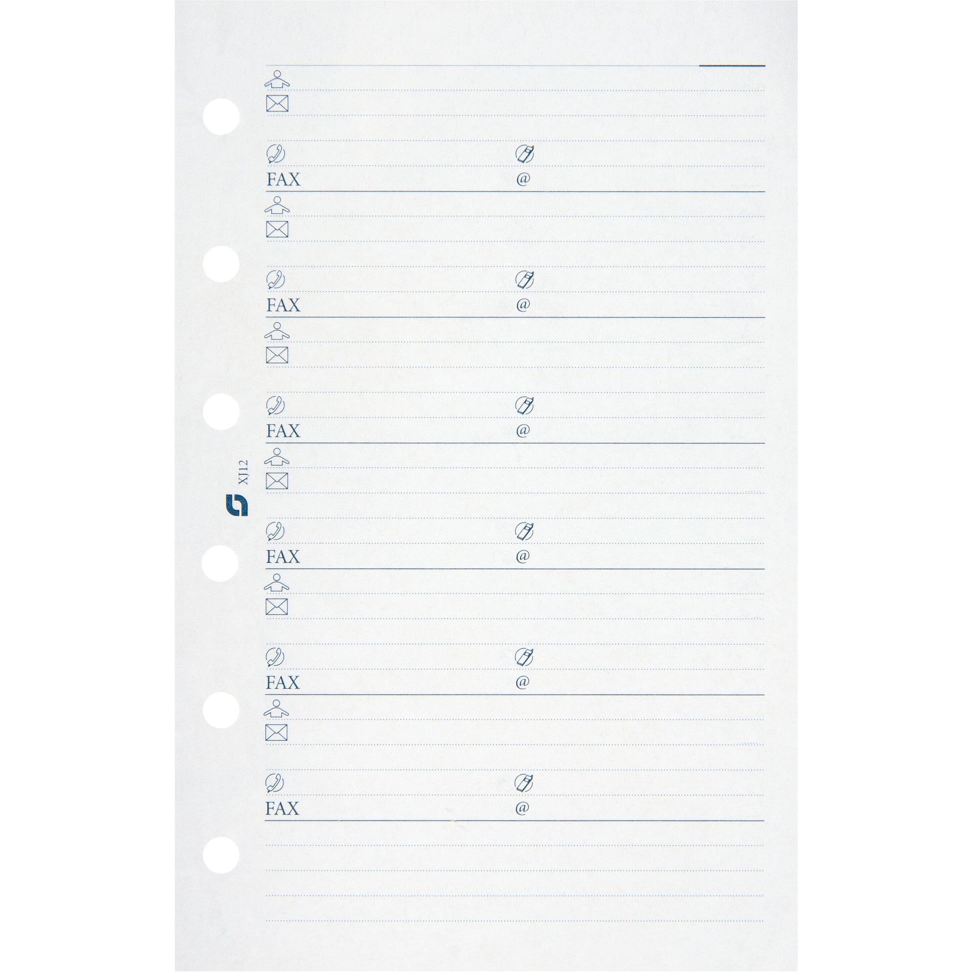 SUCCES Agenda Junior Adressseiten 84201200U weiss 50 Blatt 8x12.5cm