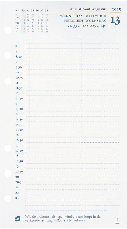 SUCCES Agenda Standard 2025 843209000025 1T/1S Ersatzkal. 9.5x17.1cm