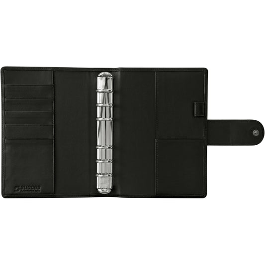 SUCCES Agenda Senior Ringbuch Nappa 84546102U schwarz 13x17.8cm