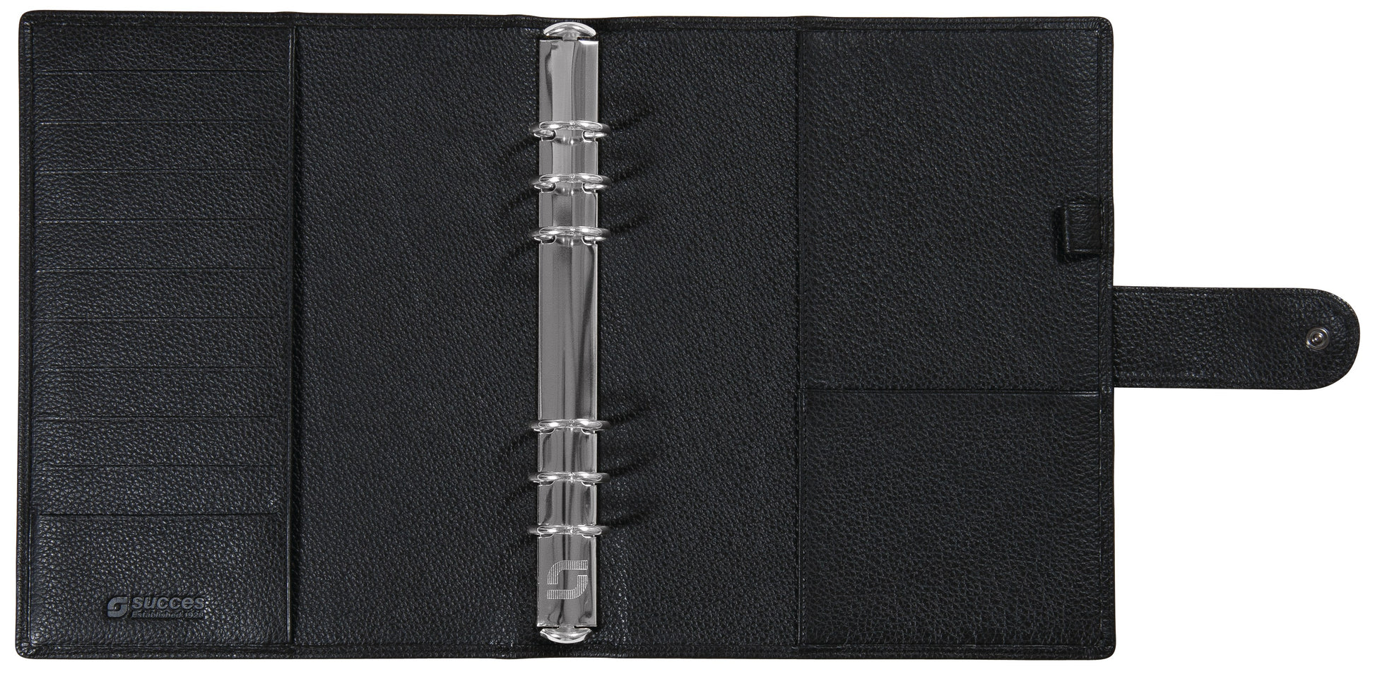 SUCCES Agenda A5 Ringbuch Cadiz 84736502U Leder schwarz 18.5x23.6cm