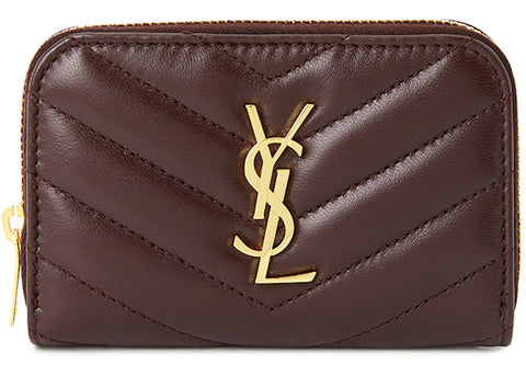 Saint Laurent Cassandre Card Holder Wine