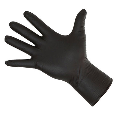 Nitril Handschuhe, puderfrei schwarz, EN455, Box à 100 Stück
