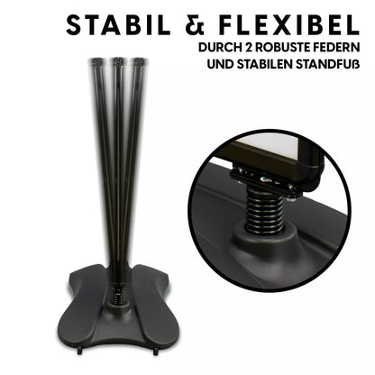 Kundenstopper Alu Classic mit Wassertank, Schwarz, Outdoor