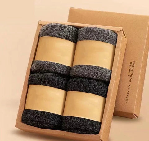 Merino Wool Winter Socks by Mr. Sneakerseller (4 Pairs)