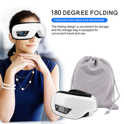 Smart Airbag Vibrations-Augenmassagegerät Augenpflege-Instrument Heizung Bluetooth Musik Pressotherapie für Augen-Sichtschutz-Maschine