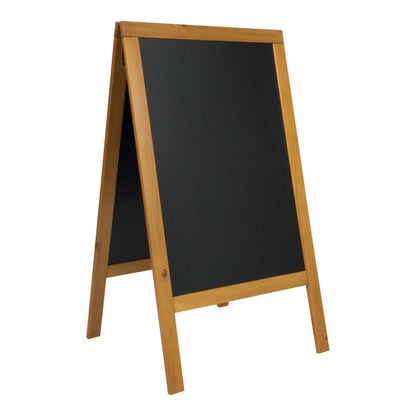 Securit® Holz Kundenstopper 125x69cm, Hellbraun, Outdoor