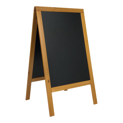 Securit® Holz Kundenstopper 125x69cm, Hellbraun, Outdoor