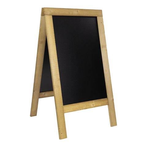 Securit® Holz Kundenstopper "Vintage", 135x75cm, Natur, Outdoor