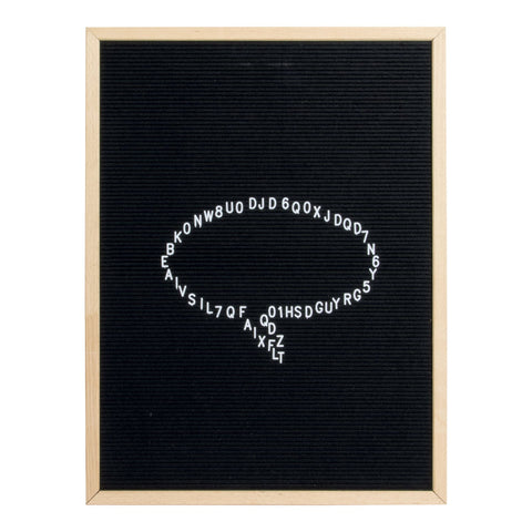 Securit® Buchstabentafel mit Holzrahmen, Letterboard Wandkreidetafel, 60x80cm
