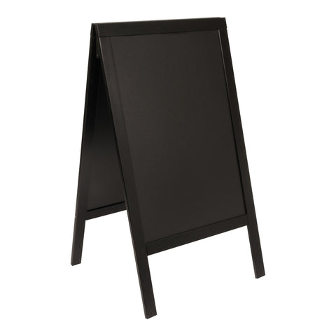 Securit® Holz Kundenstopper 125x69cm, Schwarz, Outdoor