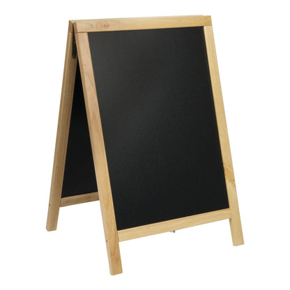 Securit® Holz Kundenstopper Deluxe, 85x55cm, Buche, Outdoor