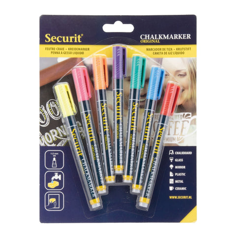 Securit® Kreidemarker, 1-2mm, 7er-Set, Farbig