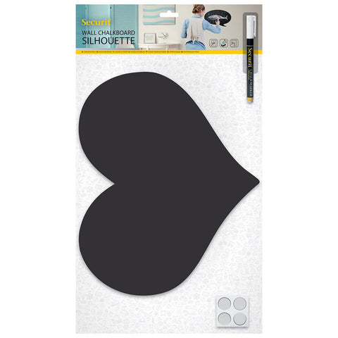 Securit® Wandkreidetafel Silhouette Herz, 30x36cm