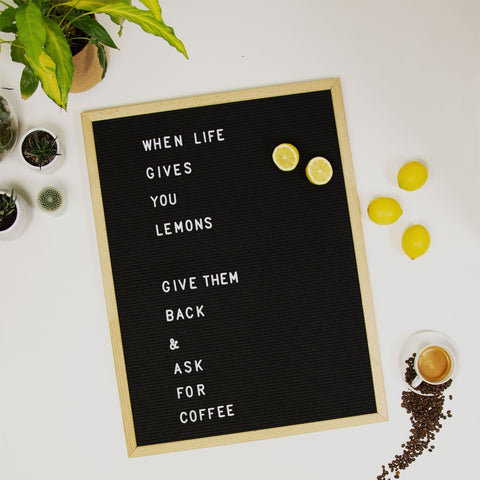Securit® Buchstabentafel mit Holzrahmen, Letterboard Wandkreidetafel, 60x80cm