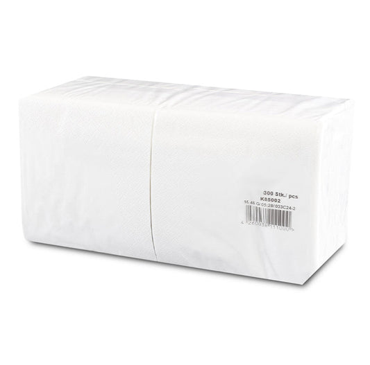 Serviettes Cocktail 24 x 24 cm, brancas, 2-camadas, 1/4 dobra, 3600 peças