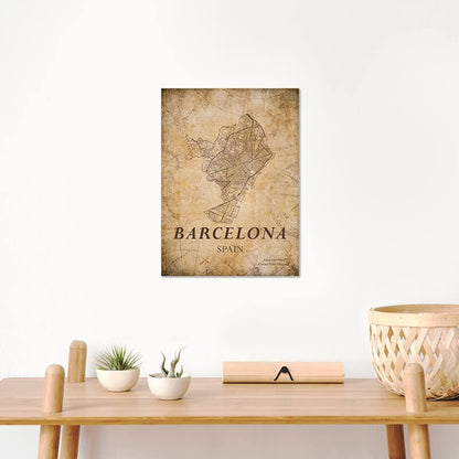 Geniet Van Het Hout - Stedelijke Posters - Barcelona, Parijs, New York -  🏙️🌎  Versier Je Muren!