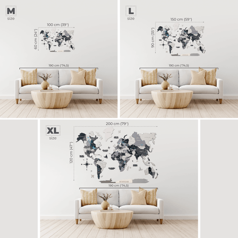 travel wall decor set