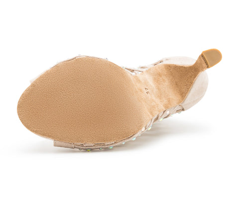 Magnet Glow Tanzschuhe in Beige Wildleder