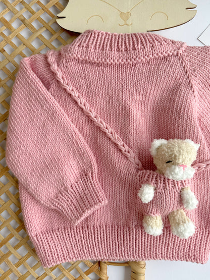Pink Sweater with toy