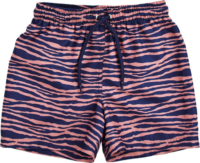 Swim Essentials | Badehose Jungs 98/104 | Blue orange Zebra