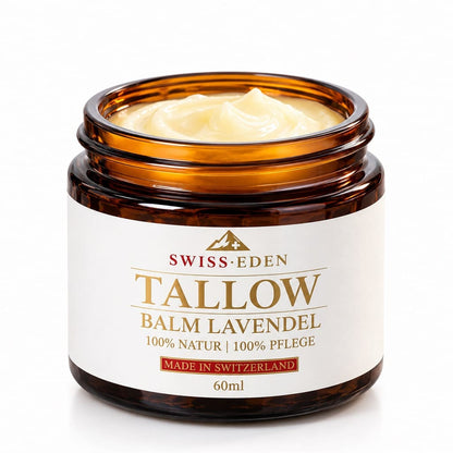Schweizer Tallow Balm Lavendel – Demeter Bio-Rindertalg Naturbalsam från Swiss Eden