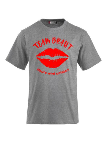 T-Shirts bedrucken Team Braut-Kiss