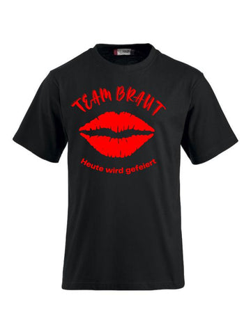 T-Shirts bedrucken Team Braut-Kiss