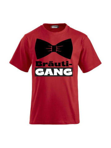 T-Shirts bedrucken mit Spruch Bräuti Gang