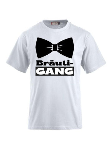 T-Shirts bedrucken mit Spruch Bräuti Gang