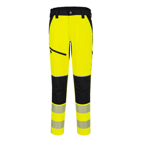 Portwest T140 Hose – Gelb/Schwarz – strapazierfähige Arbeitshose