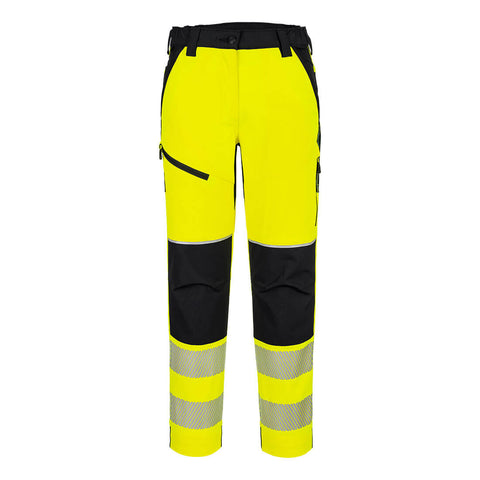 Portwest T141 Hose – Gelb/Schwarz – strapazierfähige Arbeitshose