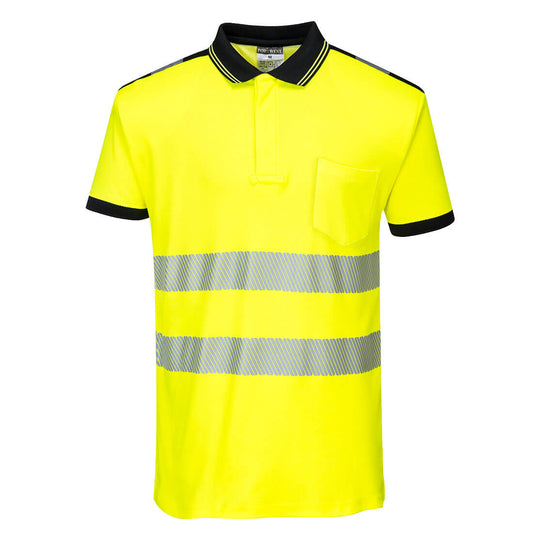 Portwest T180 Poloshirt – Gelb/Schwarz – bequem & funktional