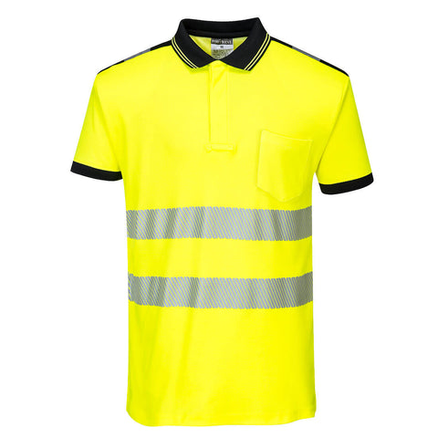 Portwest T180 Poloshirt – Gelb/Schwarz – bequem & funktional