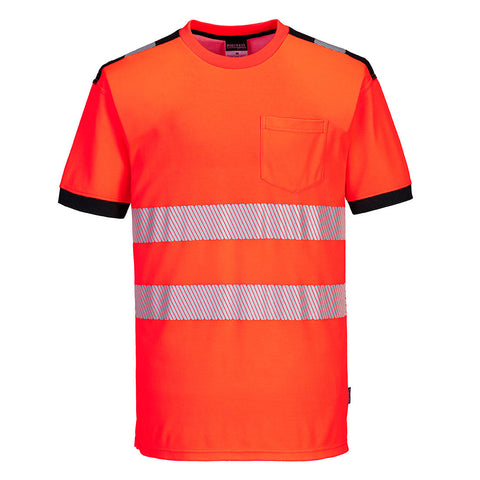 Portwest T181 Shirt – Rot/Schwarz – bequem & funktional