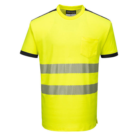 Portwest T181 Shirt – Gelb/Schwarz – bequem & funktional