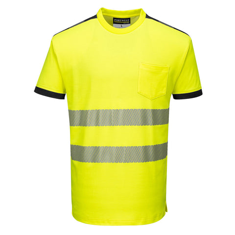 Portwest T181 Shirt – Gelb/Schwarz – bequem & funktional