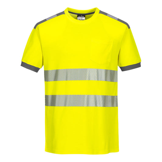 Portwest T181 Shirt – Gelb/Grau – bequem & funktional