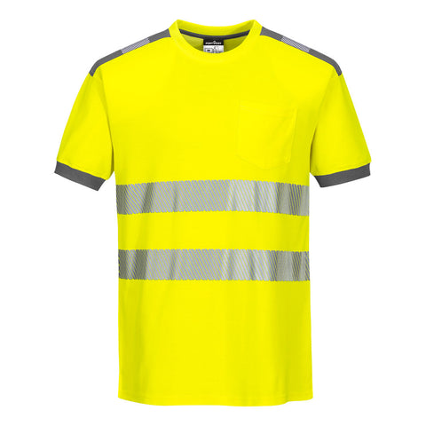 Portwest T181 Shirt – Gelb/Grau – bequem & funktional