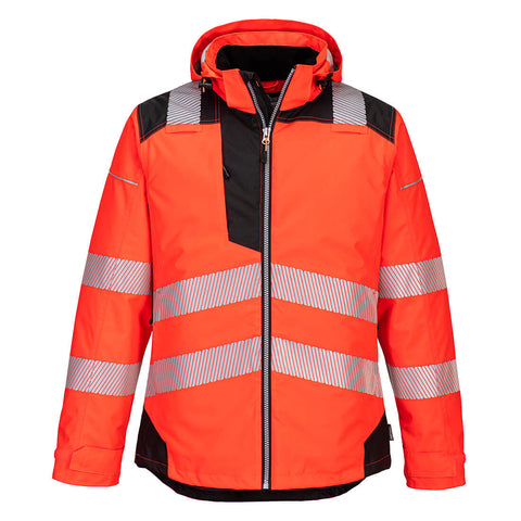 Portwest T400 Jacke – Rot/Schwarz – funktionale Berufsjacke