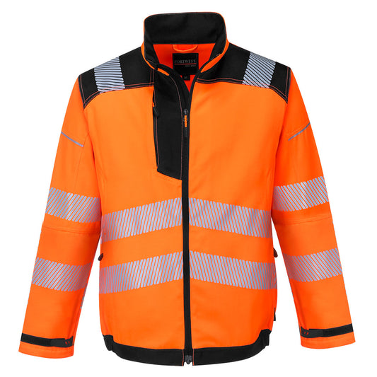 Portwest T500 Jacke – Orange/Schwarz – funktionale Berufsjacke