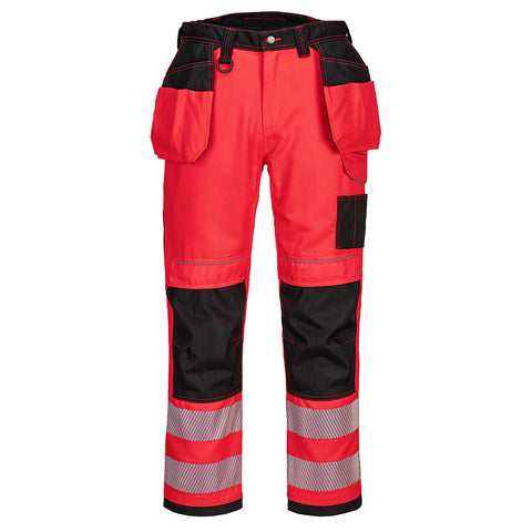 Portwest T501 Hose – Rot/Schwarz – strapazierfähige Arbeitshose