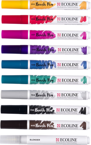 TALENS Ecoline Brush Pen Set 11509800 ass. Handlettering 10 Stück