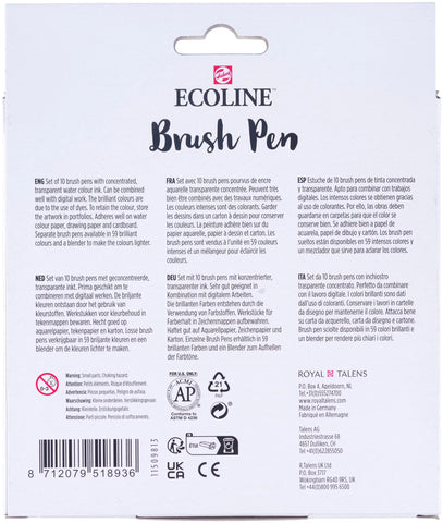TALENS Ecoline Brush Pen Set 11509803 ass. Bright 10 Stück