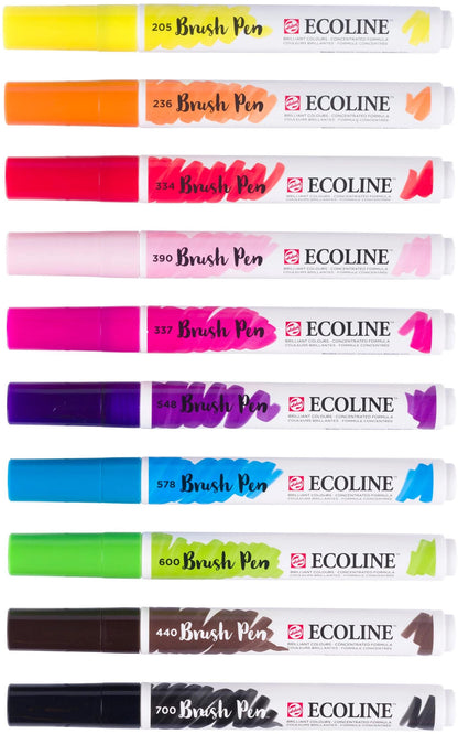 TALENS Ecoline Brush Pen Set 11509803 ass. Bright 10 Stück