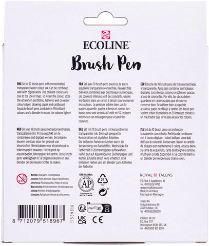 TALENS Ecoline Brush Pen Set 11509806 ass. Skin 10 Stück