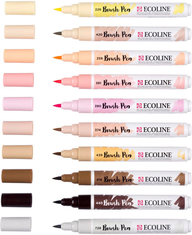 TALENS Ecoline Brush Pen Set 11509806 ass. Skin 10 Stück