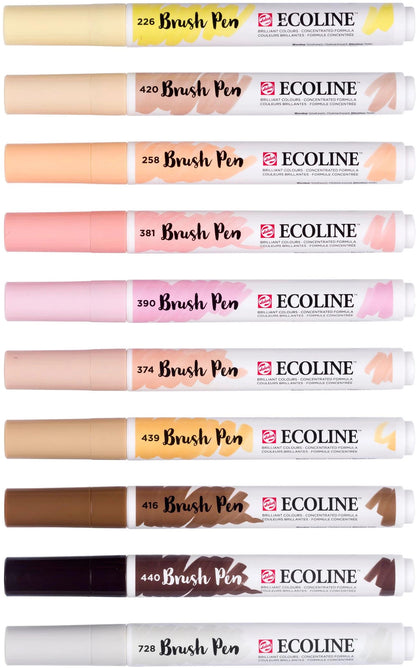 TALENS Ecoline Brush Pen Set 11509806 ass. Skin 10 Stück
