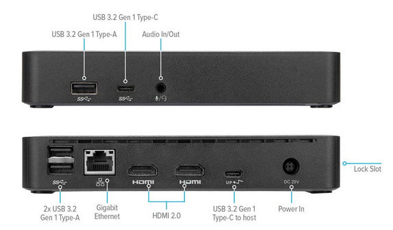 TARGUS USB-C Dual 4K Dock DOCK310EUZ with 65PD