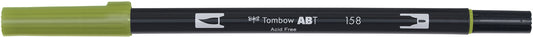 TOMBOW Dual Brush Pen ABT 158 dunkelolive
