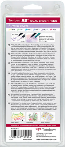 TOMBOW ABT Dual Brush Pen ABT-6P-2 6er Set Pastellfarben
